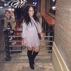 Cute express dress size S - grey/very light purple